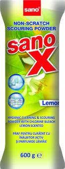Praf de curatat cu inalbitor Sano X Lemon rezerva 600g
